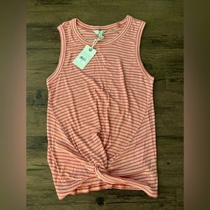 NWT Lucky Brand Coral Stripe Tank Size Small